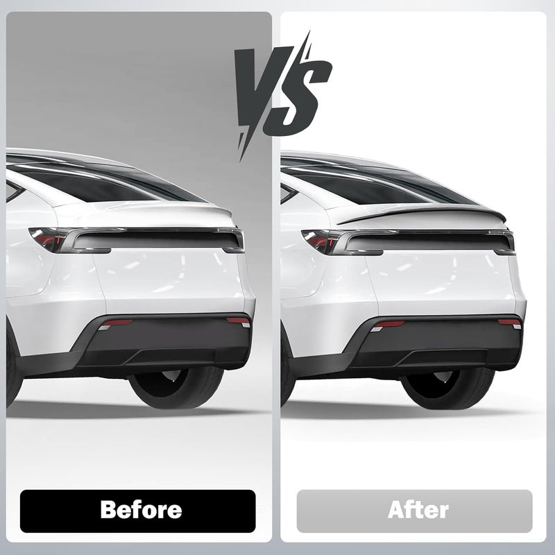 Abystar ABS Spoiler for Tesla Model Y Juniper 2026, Matte Carbon Fiber Look Trunk Wing, Rear Lip Spoiler for Sporty Appearance & Aerodynamic Performance, Easy No-Drill Installation - Image 3